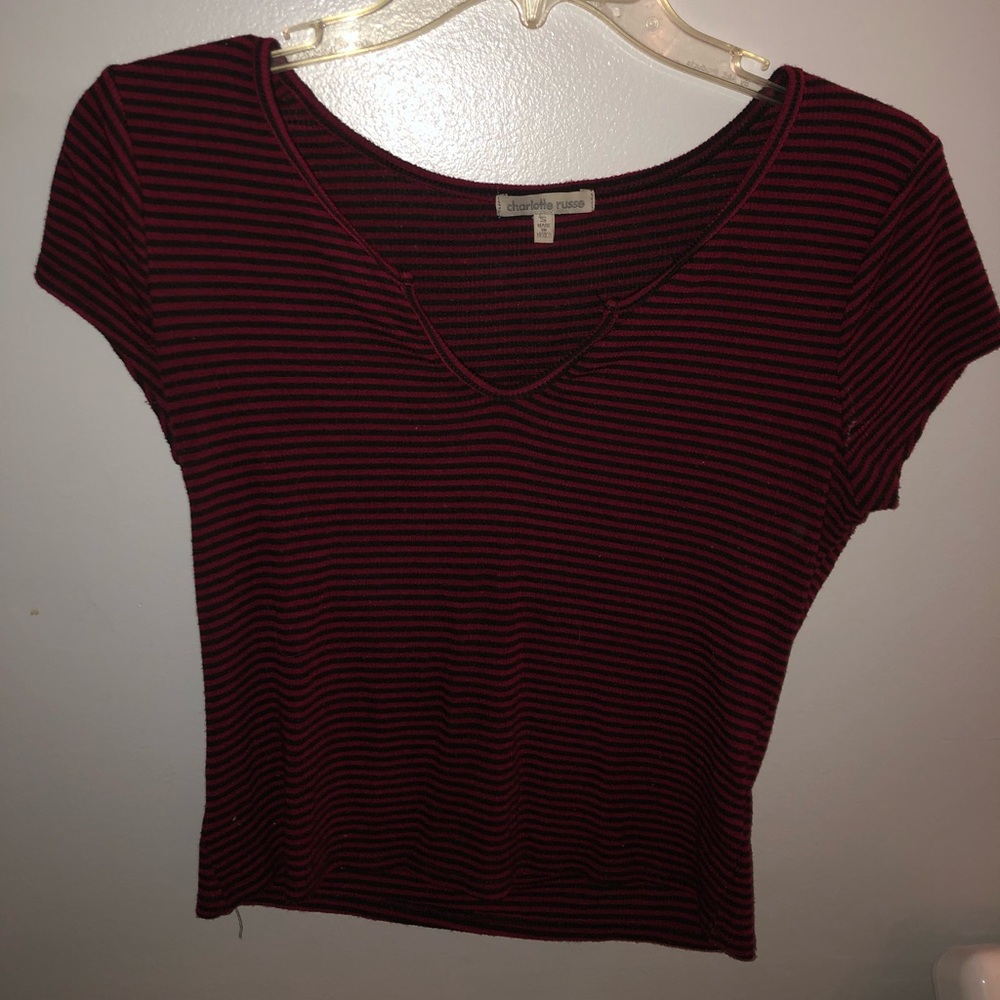 Striped form-fitted top